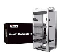 GeeekPi Gabinete de Servidor 12U de 10 Pulgadas para Equipos de Red, servidores, Audio y vídeo, gabinete de Servidor DeskPi RackMate T2