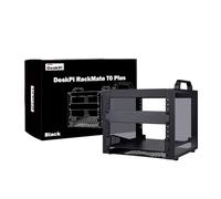 GeeekPi Gabinete de servidores 4U, rack de red de 10 pulgadas para servidores, red, equipo A/V, montaje en rack DeskPi RackMate T0 Plus, profundidad de 10.23 pulgadas (260 mm) (negro, profundidad de