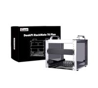 GeeekPi Gabinete de servidores 4U, rack de red de 10 pulgadas para servidores, red, equipo A/V, montaje en rack DeskPi RackMate T0 Plus, profundidad de 10.23 pulgadas (260 mm) (plata, 10.25 pulgadas