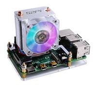 GeeekPi Ice Tower CPU Cooling Fan Ice Tower Fan para Raspberry Pi 4 Modelo B y Raspberry Pi 3B + y Raspberry Pi 3 Modelo B(Transparente)