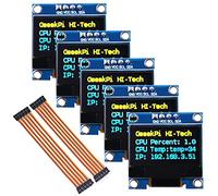 GeeekPi Módulo de pantalla OLED I2C IIC 128 x 64 píxeles de 0.96 pulgadas, pantalla de dos colores amarillo y azul, compatible con Raspberry Pi Arduino 51 Series MCU STM32 R3 y Mega