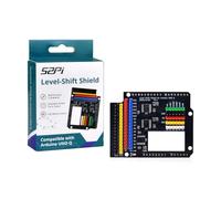 GeeekPi Módulo de placa de expansión Level-Shift Shield para Arduino UNO Q, bidireccional de 3,3 V a 5 V, apilable, recorte de matriz LED