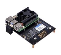 GeeekPi NU08 PCIe M.2 M-Key NVMe SSD PCIe - Placa periférica para Raspberry Pi 5, soporta disco duro USB de 2.5 pulgadas, compatible con SSD M.2 NVMe 2230 2242 2260 2280