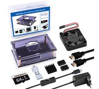 GeeekPi Orange Pi 5/5B 40mm Ventilador, Disipadores térmicos, 5V 3A Fuente de alimentación, 64 GB Tarjetas, Lector de Tarjetas, Cable Micro-HDMI para 4/8/16/32GB