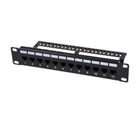 GeeekPi Panel de conexión Cat6 de 12 puertos, panel modular de montaje en rack de 1U con acoplador Keystone y gestión de cables para rack DeskPi RackMate T1/T0/T2, rack de servidor de 10 pulgadas de