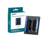 GeeekPi Placa base de expansión de terminales para Arduino Nano ESP32 - Terminales de tornillo, indicadores LED, cableado sin soldadura, base acrílica, placa de separación profesional