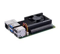 GeeekPi Radiador Activo para Raspberry Pi 5, Armor Lite V5 con Ventilador PWM, Disipador de Calor de Aluminio para 4GB/8GB