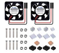 GeeekPi Raspberry Pi Tranquilo Ventilador 30x30x7mm DC 5V / 3.3V con Raspberry Pi Disipador para Raspberry Pi 3/2 Modelo B, Raspberry Pi 4B,3B + y Retroflag NESPI Case Plus (2-Pack)