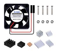 GeeekPi Raspberry Pi Tranquilo Ventilador 30x30x7mm DC 5V / 3.3V con Raspberry Pi Disipador para Raspberry Pi 3/2 Modelo B, Raspberry Pi 4B,3B + y Retroflag NESPI Case Plus (1-Pack)