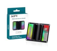 GeeekPi RGB LED Matrix Shield para Arduino Nano ESP32 / Nano R4, pantalla LED de 24 bits de color individualmente direccionable, control de un solo cable