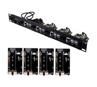 GeeekPi Soporte de rack 1U de 19 pulgadas para Raspberry Pi 5, con 4 adaptadores PCIe a M.2 NVMe SSD, pantalla OLED, soporta hasta 4 placas Raspberry Pi 5, compatible con rack de servidor de 19