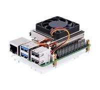 GeeekPi Ultra Thin Ice Tower Cooler para Raspberry Pi 5, radiador activo de aluminio con ventilador PWM de 40 x 40 x 7 mm para Raspberry Pi 5 4 GB/8 GB/16 GB