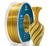 GEEETECH Filamento de doble color de seda de 1,75 mm, 1 kg por bobina para impresora 3D, oro y plata de seda