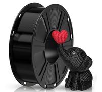 GEEETECH Filamento PETG 1,75 mm negro 1 kg carrete para impresora 3D, filamento PETG para impresora 3D, precisión dimensional +/- 0,02 mm
