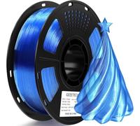 GEEETECH Filamento PETG 1,75 mm para impresora 3D, 1 carrete 1 kg, Azul transparente