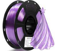 GEEETECH Filamento PETG 1,75 mm para impresora 3D, 1 carrete 1 kg, Violeta transparente