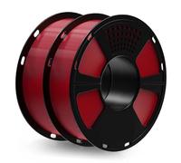 GEEETECH Filamento PETG 2kg,Filamento PETG 1,75 mm para Impresoras 3D,Compatible con la mayoría de Impresora 3D FDM, 2 Carretes, 1 kg por Carrete,Rojo