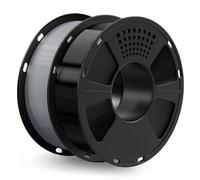 GEEETECH Filamento PETG 2kg,Filamento PETG 1,75 mm para Impresoras 3D,Compatible con la mayoría de Impresora 3D FDM, 2 Carretes, 1 kg por Carrete,Negro+Gris
