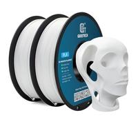 GEEETECH Filamento PLA de 1.75 mm 2KG,filamento de impresora 3D Carrete de 1 kg,adecuado para la mayoría de impresoras 3D FDM，Blanco+Blanco