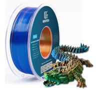 GEEETECH Filamento PLA de seda tricolor, 1,75 mm, filamento para impresora 3D, 1 kg/bobina, naranja, azul y verde
