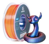 GEEETECH Filamento PLA de seda tricolor, 1,75 mm, filamento para impresora 3D, 1 kg/bobina, rojo, amarillo, azul