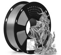 GEEETECH Filamento PLA para Impresora 3D, 1,75 mm, 0,02 mm, New Silver, Bobina, 1 kg