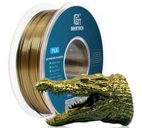 GEEETECH Filamento PLA Seda de doble color para impresora 3D, 1,75 mm, 1 kg, color dorado y negro