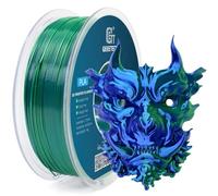 GEEETECH Filamento Silk Dual Color 1,75 mm, 1 kg/bobina para impresoras 3D, seda azul y verde
