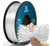 GEEETECH Filamento TPU 1,75 mm, TPU 95A para impresora 3D, bobina de 1 kg, transparente