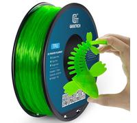 GEEETECH Filamento TPU 95A 1,75 mm +/- 0,03 mm para impresora 3D, 1 kg, Carrete, transparente verde