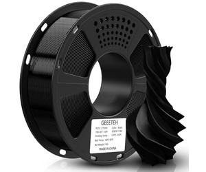 GEEETECH PETG Filamento 1.75 mm Negro, Filamento PETG 1kg Spool para impresora 3D