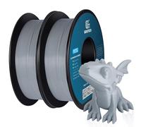 GEEETECH PETG Filamento de 1,75 mm 2kg, filamento para impresora 3D, 1 kg por bobina, 2 bobinas,Gris+Gris
