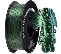 GEEETECH Silk Pla 1.75 mm, PLA seda verde oscuro Impresora 3D, 1 kg por carrete, seda bronce
