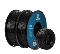 GEEETECH TPU Filamento Flexible 1.75mm,Filamento 95A TPU para impresora 3d, 2 kg, Negro+Negro
