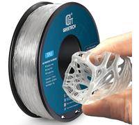 GEEETECH TPU Filamento Flexible 1.75mm,Filamento 95A TPU para impresora 3d,carrete de 1kg，Transparente