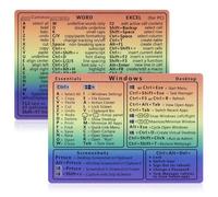 GEEHUA 2 calcomanías de atajos para laptop, Word/Excel, guía de referencia rápida, calcomanías de acceso directo de teclado, calcomanías de PVC para cualquier computadora portátil o computadora de