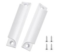GEEHUA 2 piezas manijas de gabinete de 8.9 cm, tiradores de dedo con tornillos, tiradores de borde de cajón, manija de puerta de balcón para cocina, cajón plano de costura oculta, cómoda, puerta de