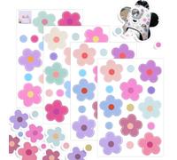 GEEHUA 4 hojas de pegatinas de flores para bicicleta, flores de verano, pegatinas para coche, flores, pegatinas para coche, bicicleta, portátil, coche, moto, teléfono móvil, cuaderno