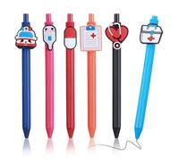 GEEHUA 6 Piezas Divertido Enfermera Plumas 0 5 Mm Dibujos Animados Bolígrafo Con Botón De Presión Lindo Enfermera Accesorios Para Enfermeras Médicos Asistentes Médicos Estudiantes Personal I