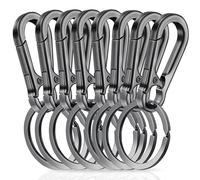 GEEHUA 8 llaveros de metal resistente, mosquetón de aleación de zinc con llavero, clips de liberación rápida, organizador de llavero de acero inoxidable, buscador de llaves de coche, clip para llaves
