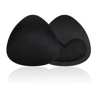 GEEHUA Insertos de almohadillas para sujetadores, copas deportivas, relleno extraíble, brasier de esponja push up, almohadillas para traje de baño para mujer, copa A/B, Negro, B