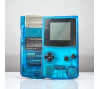 Geek Art Play - Carcasa completa, color azul claro transparente con botones compatibles con Gameboy Color GBC, consola y pantalla no incluida