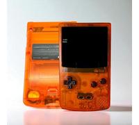 Geek Art Play - Carcasa completa, color naranja transparente con botones, compatible con Gameboy Color GBC, consola y pantalla no incluida