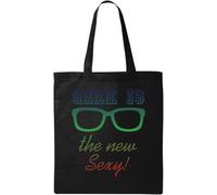 Geek is The New Funny Slogan - Bolsa de algodón ecológico natural, color negro, Black, Talla única