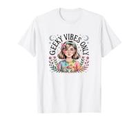Geek Vibes Only Nerd Cita Nerd Introvertido Chicas Adolescentes Camiseta