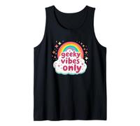 Geek Vibes Only Nerd Cita Nerd Introvertido Chicas Adolescentes Camiseta sin Mangas