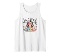 Geek Vibes Only Nerd Cita Nerd Introvertido Chicas Adolescentes Camiseta sin Mangas