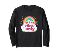 Geek Vibes Only Nerd Cita Nerd Introvertido Chicas Adolescentes Manga Larga