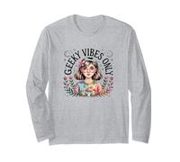 Geek Vibes Only Nerd Cita Nerd Introvertido Chicas Adolescentes Manga Larga