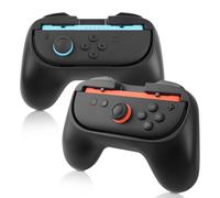 GEEKERA Mangos para mando compatibles con Nintendo Switch 2 Joy-Cons, agarre de agarre, cómodo soporte para accesorios de conmutación, 2 unidades, color negro